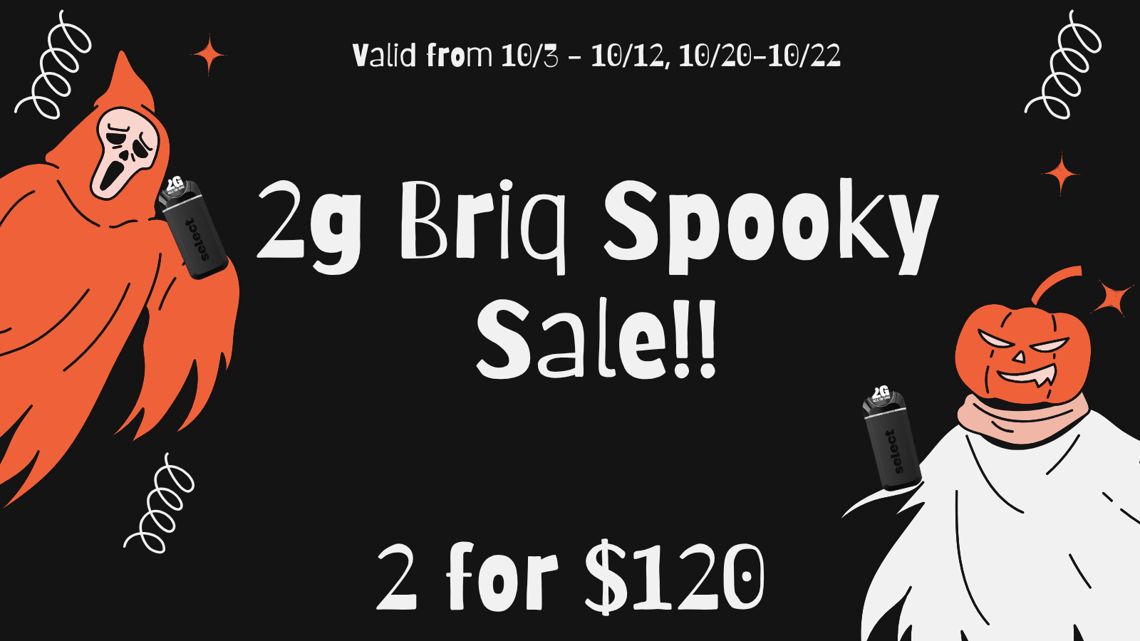2g briq spooky sale