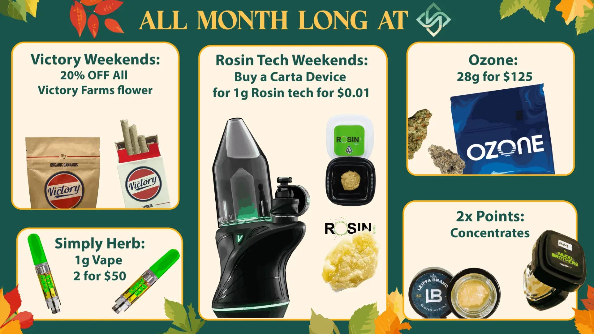 October All Month Long Deals