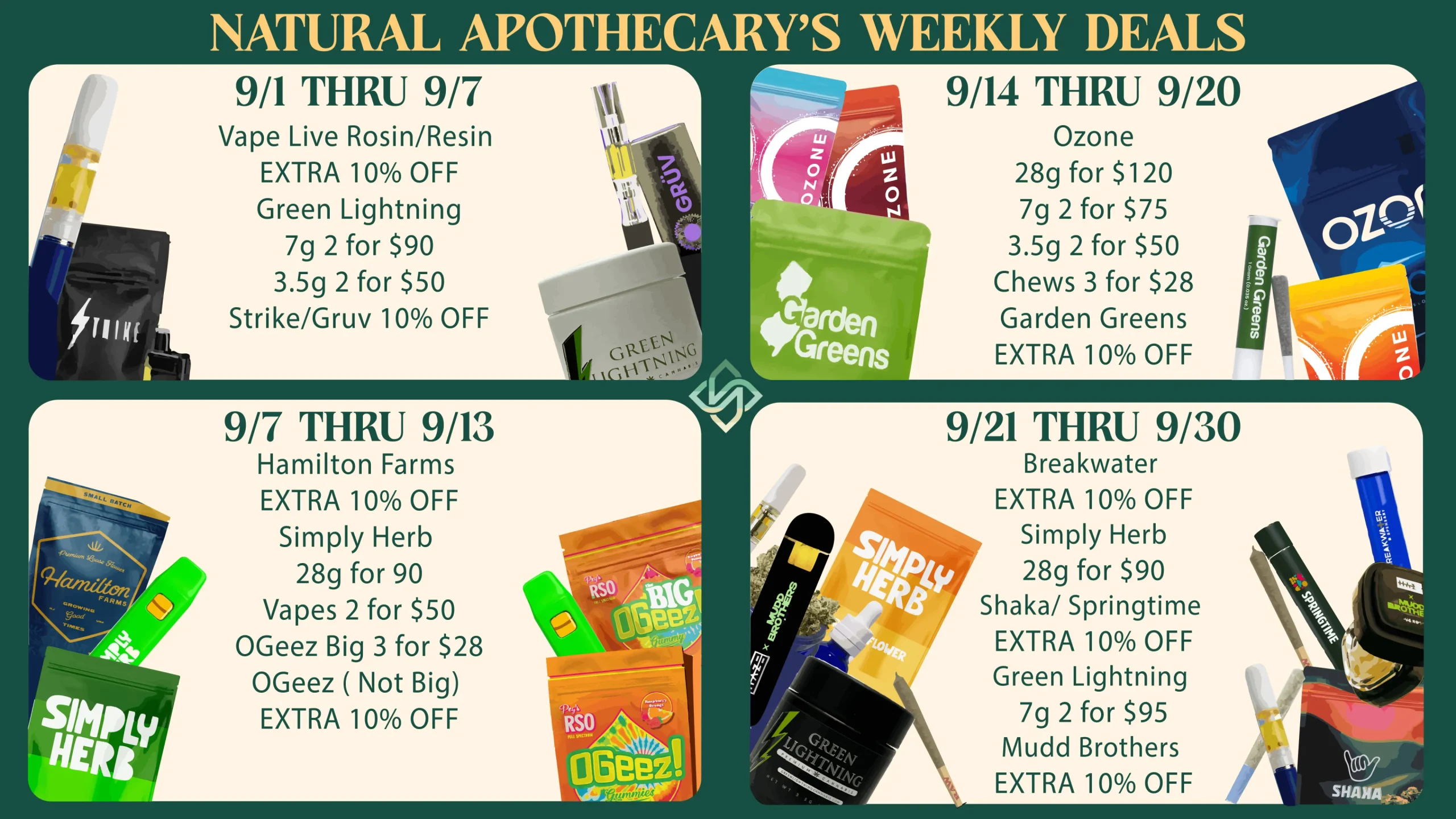 September 2026 Weekly Deals